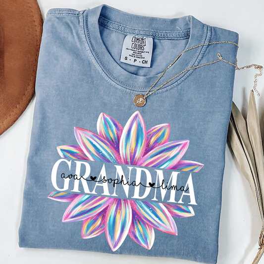 Comfort Colors® Grandma Flower 1 Color Trend Shirt, Gift For Grandma T-Shirt