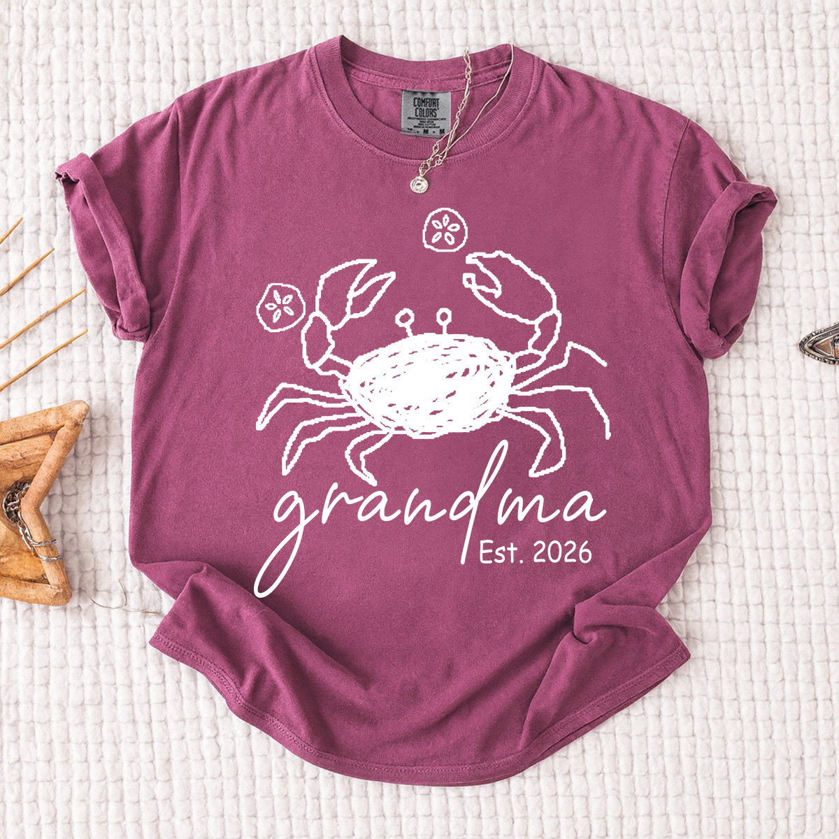 Grandma Summer Vibes Crab Shirt, Coastal Grandma T Shirt, Funny Beach Grandma Graphic Tee, Summer Vacation Gift for Grandma