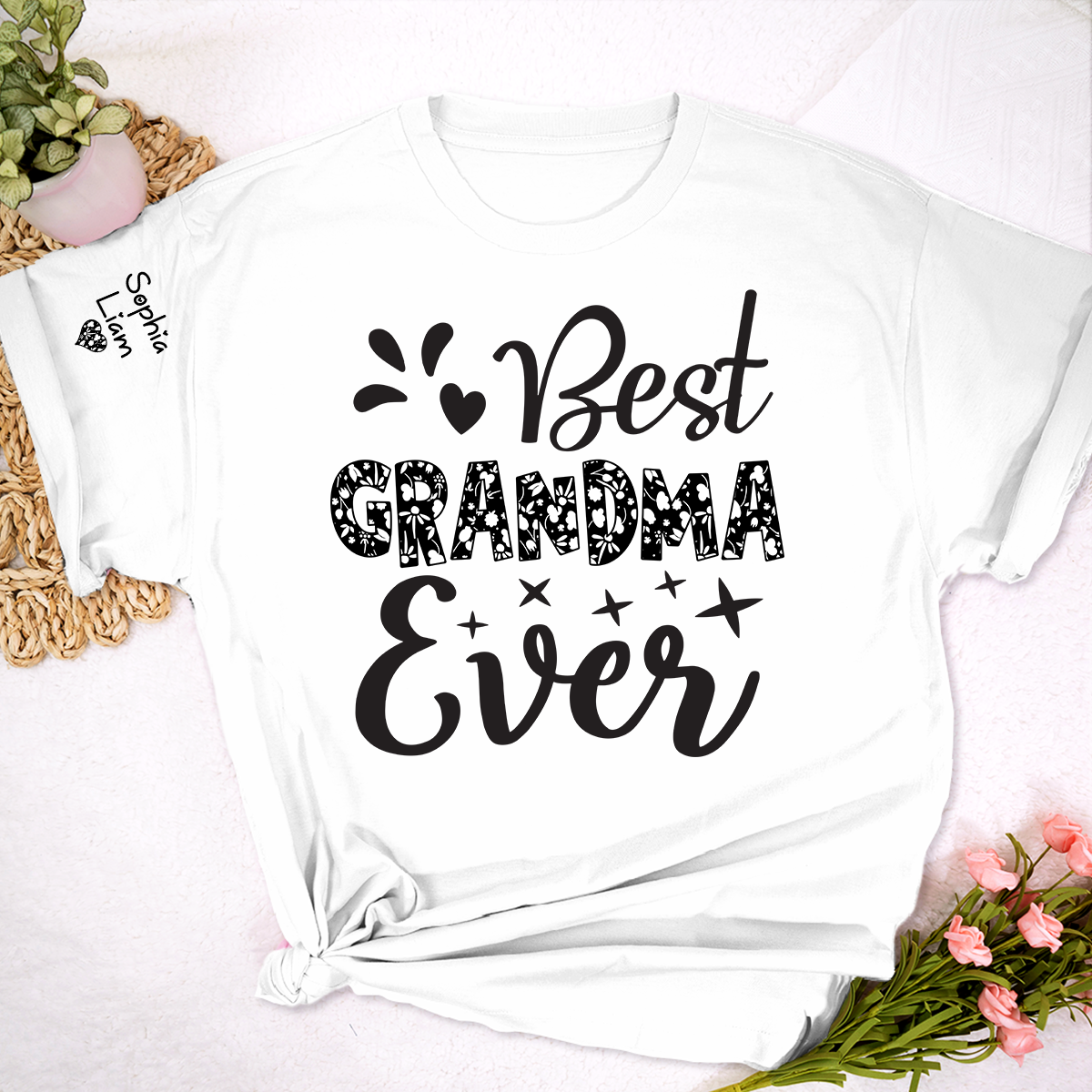 Custom Best Grandma Ever Shirt, Perfect Gift for Grandmothers with Family Names