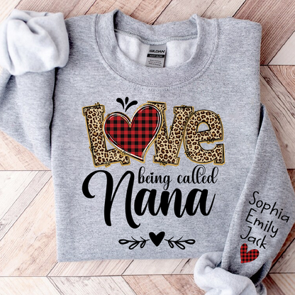 Personalized Love Being Called Mimi Sweatshirt, Gifts for Grandma, Custom Grandma and Grandchild Names