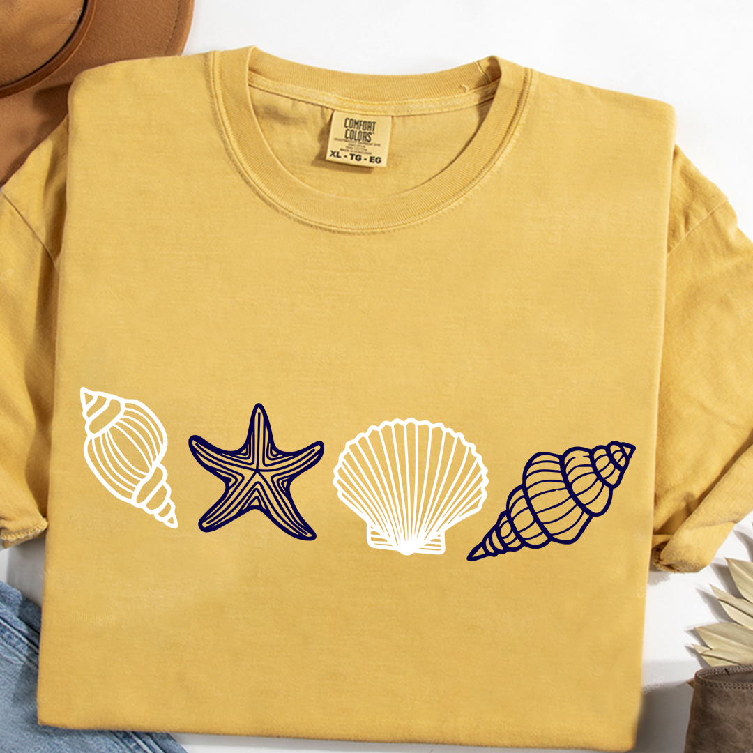 Comfort Colors® SeaShell Shirt, Beach T-Shirt, Summer Woman Shirt, Aesthetic Shirt, Ocean Lover Gift