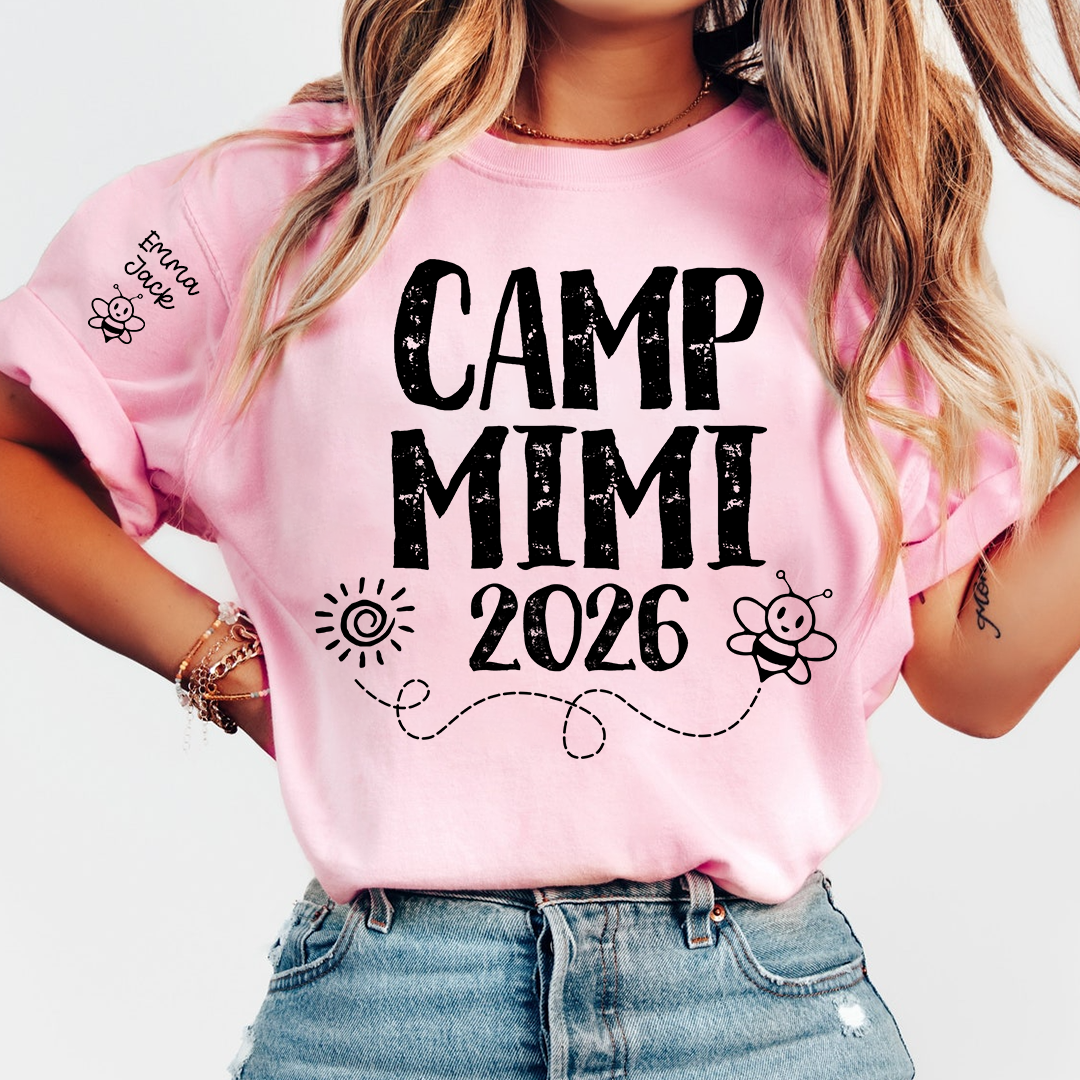 Mimi Camp Graphic Tee Perfect for Grandma’s Summer Camp, For Gift Grandma And Kids