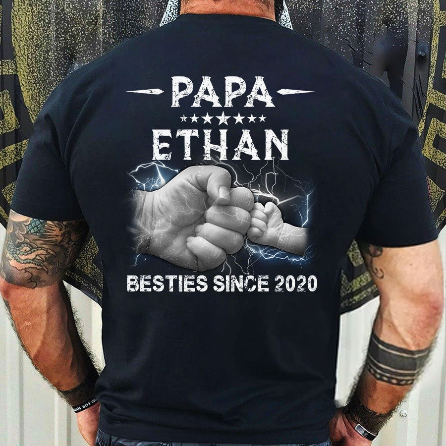 Personalized Papa Grandkids Besties Father's Day Backside