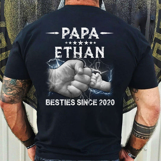Personalized Papa Grandkids Besties Father's Day Backside