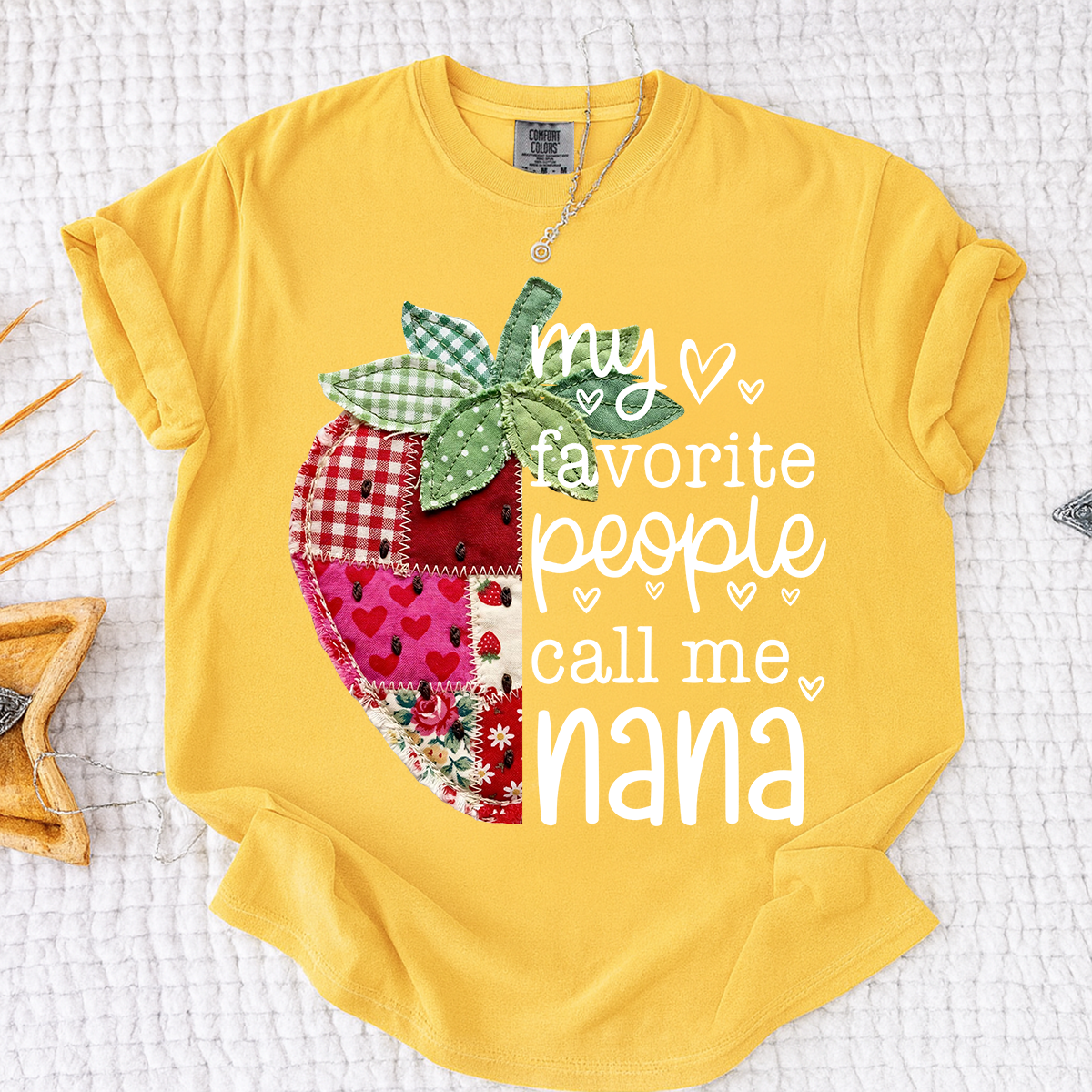 Comfort Colors® Custom Nana Strawberry Shirt, My Favorite People Call Me Nana, Sweet Summer Fruit Grandmother Gift