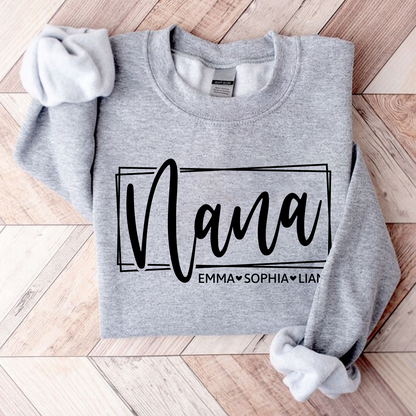 Custom Nana And Grandkids Sweatshirt