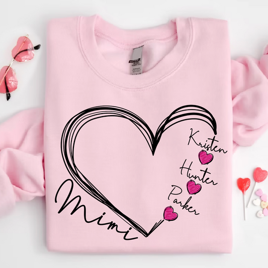 Custom Heart Mimi And Kids Valentine's Day LTP01