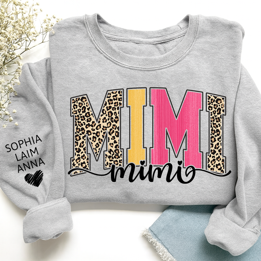 Playful Leopard Style, Custom Mimi Gifts for Grandma and Kids