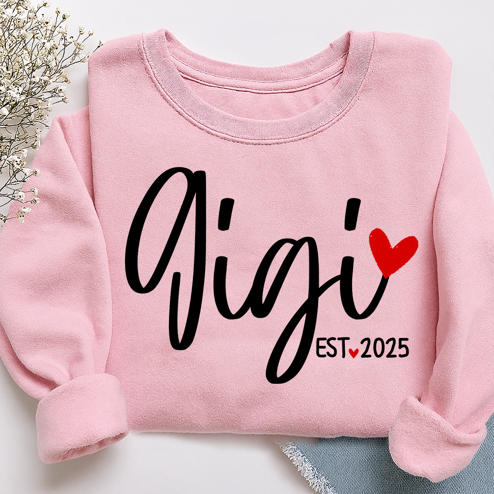 Personalized Gigi Sweatshirt, Custom Gifts for Grandma And Child