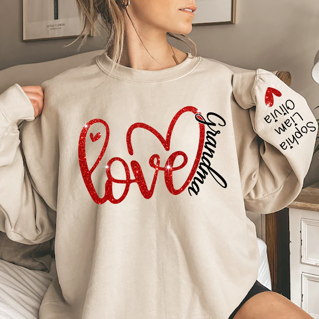 Valentine's Day Heart Love Grandma And Kids LTP01