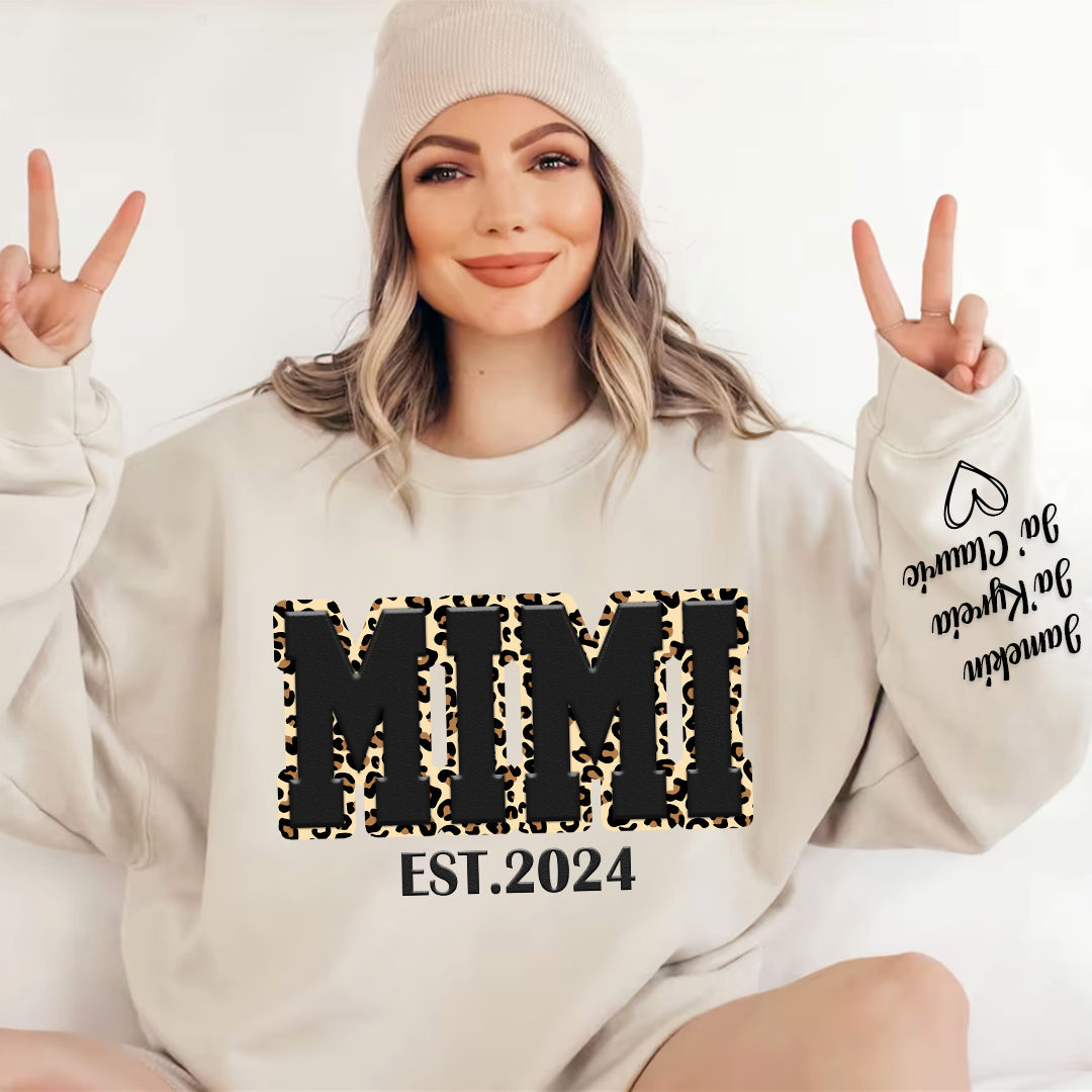 Custom Mimi And Kids Puff Print Design LTP01