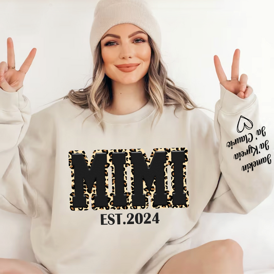 Custom Mimi And Kids Puff Print Design LTP01