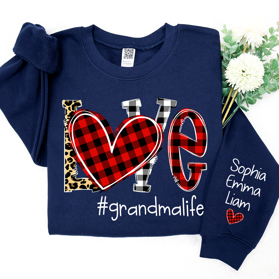 Personalized Love Grandma Life With Kids Sweatshirt