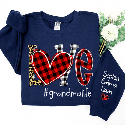 Personalized Love Grandma Life With Kids Sweatshirt