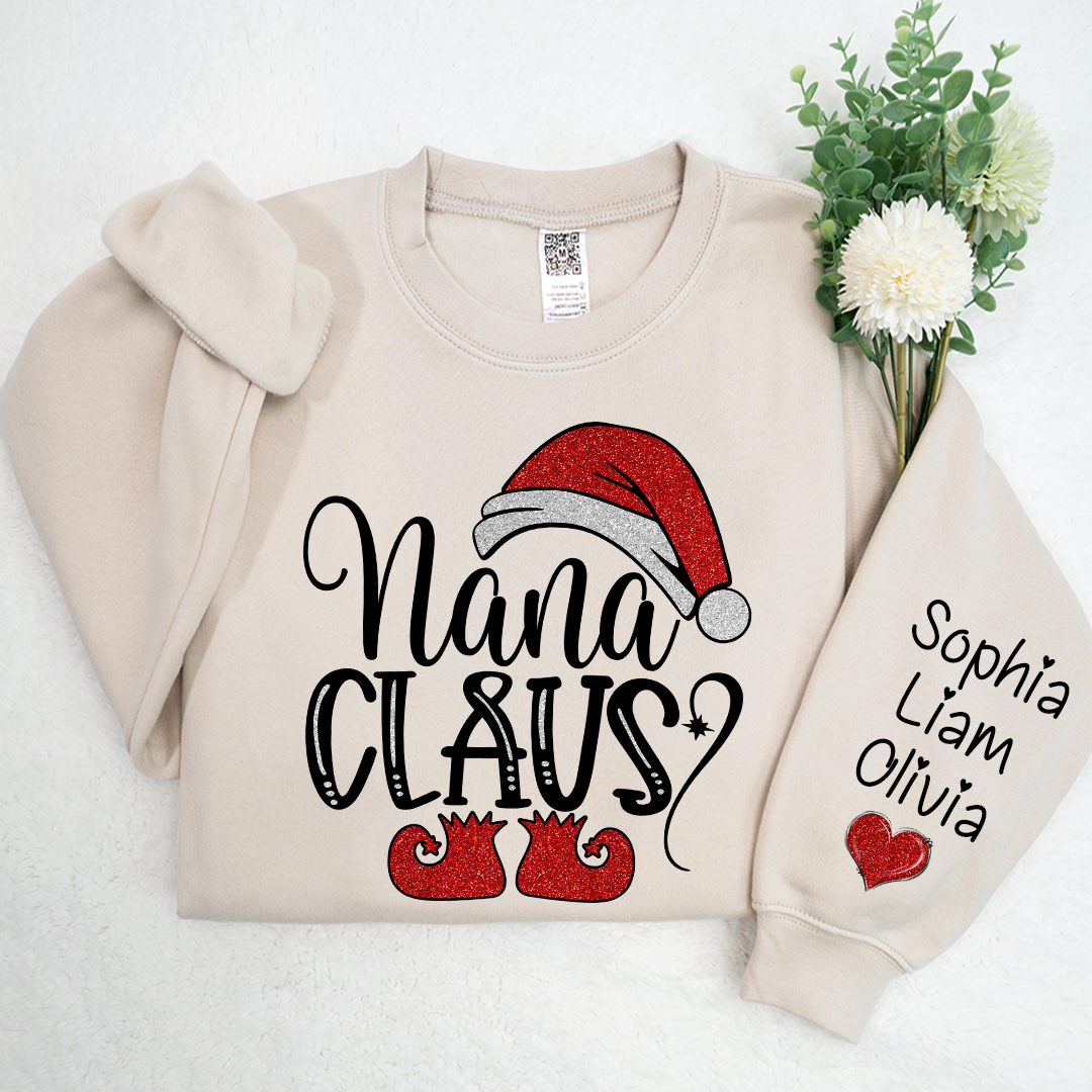 Sparkling Christmas Custom Nana Claus And Kids LTP01