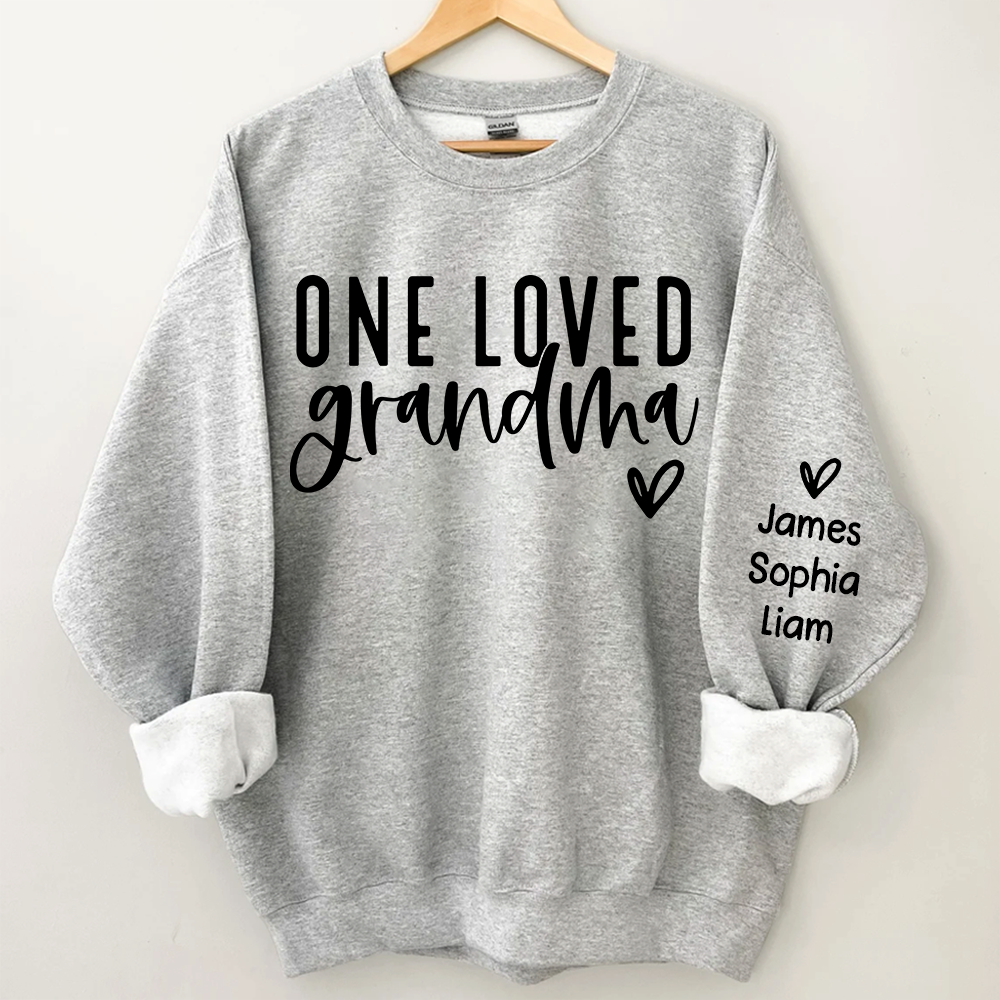 One Loved Grandma Sweatshirt, Grandma And Kids, Grandma Gift TH