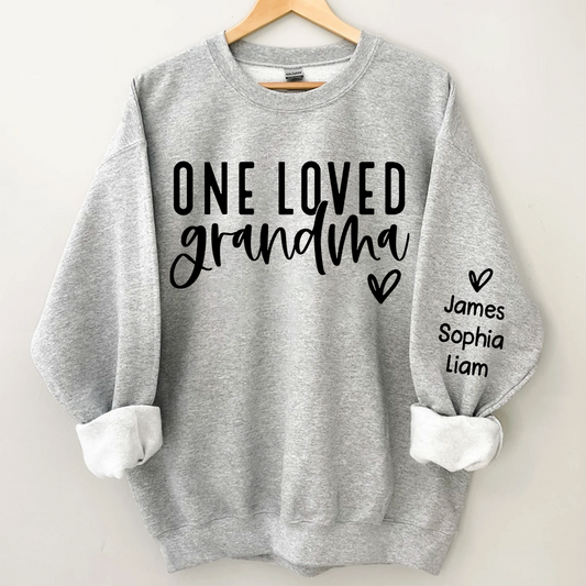 One Loved Grandma Sweatshirt, Grandma And Kids, Grandma Gift TH