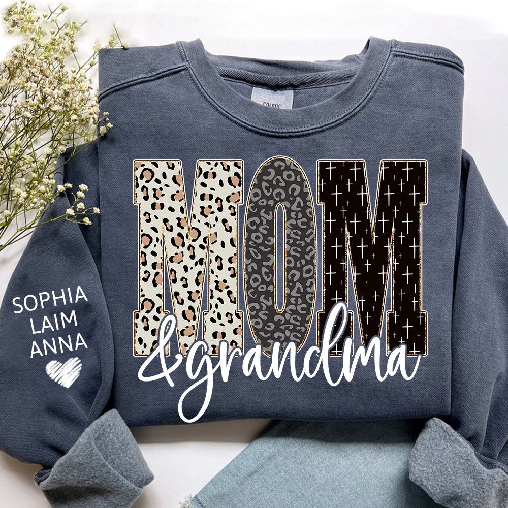 Bible Style Design, Custom Mom & Grandma Sweatshirt, Gift For Grammy And Her Grandchildren