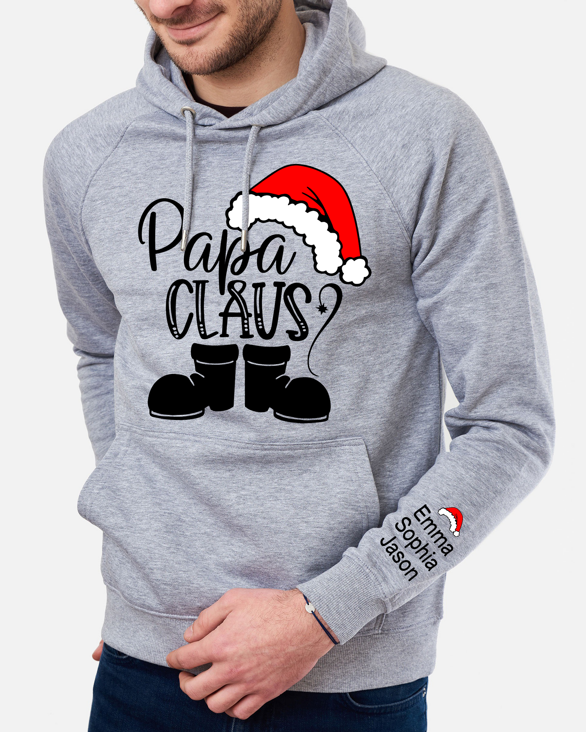 Papa Claus And Kids Christmas, Grandpa Gift TH Hoodie