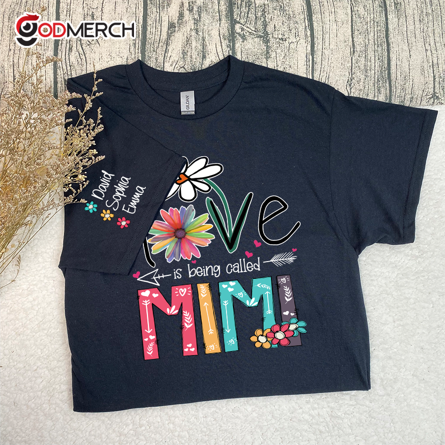Love Is Being Called Mimi With Grandkids TH T-Shirt