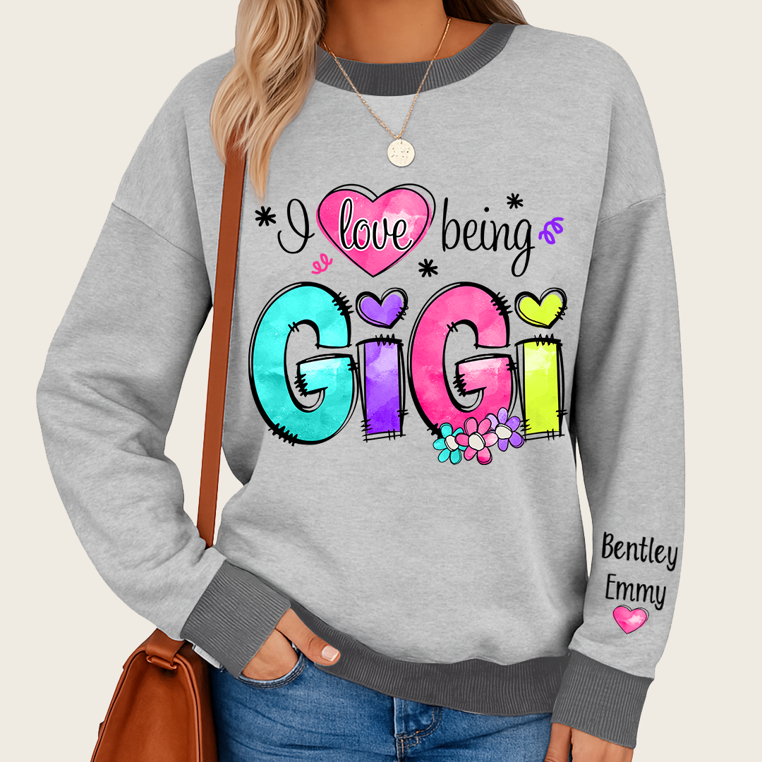 Personalized I Love Being Gigi Color 2025 Sweatshirt Mix