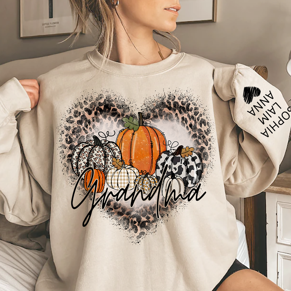 Mimi Leopard Print Autumn Sweatshirt, Gift for Grandma and Kids