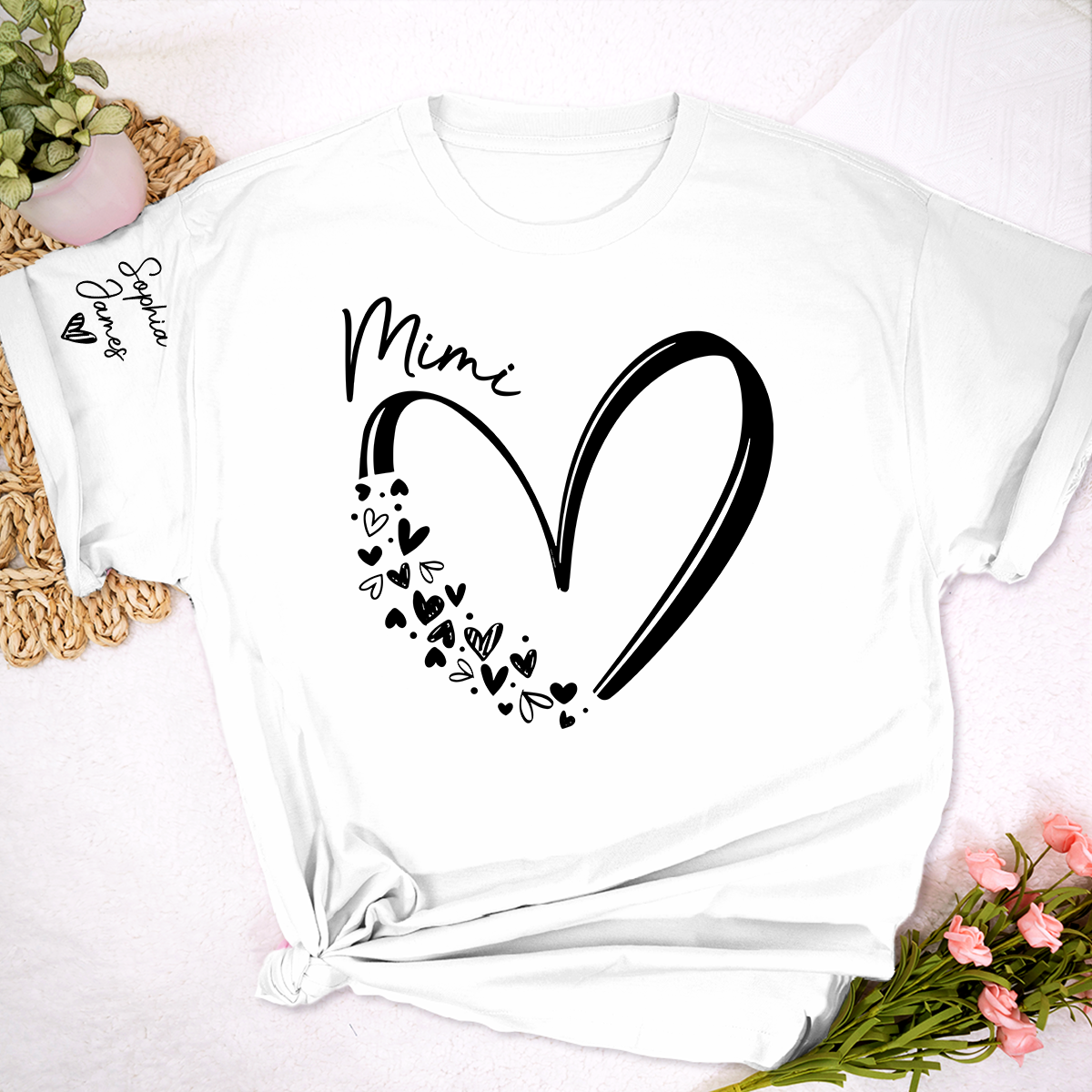 Mimi Shirt Heart Design, Personalized Grandma T-Shirt, Cute Mimi Heart Tee for Women, Meaningful Family Apparel