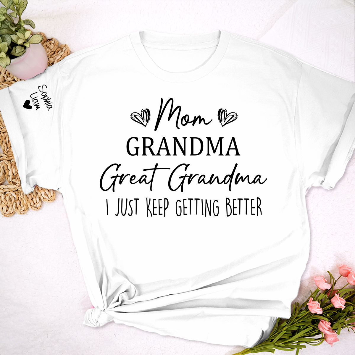 Mom Grandma Great Grandma Shirt, I Just Keep Getting Better T Shirt, Funny Family Generations Apparel for Women
