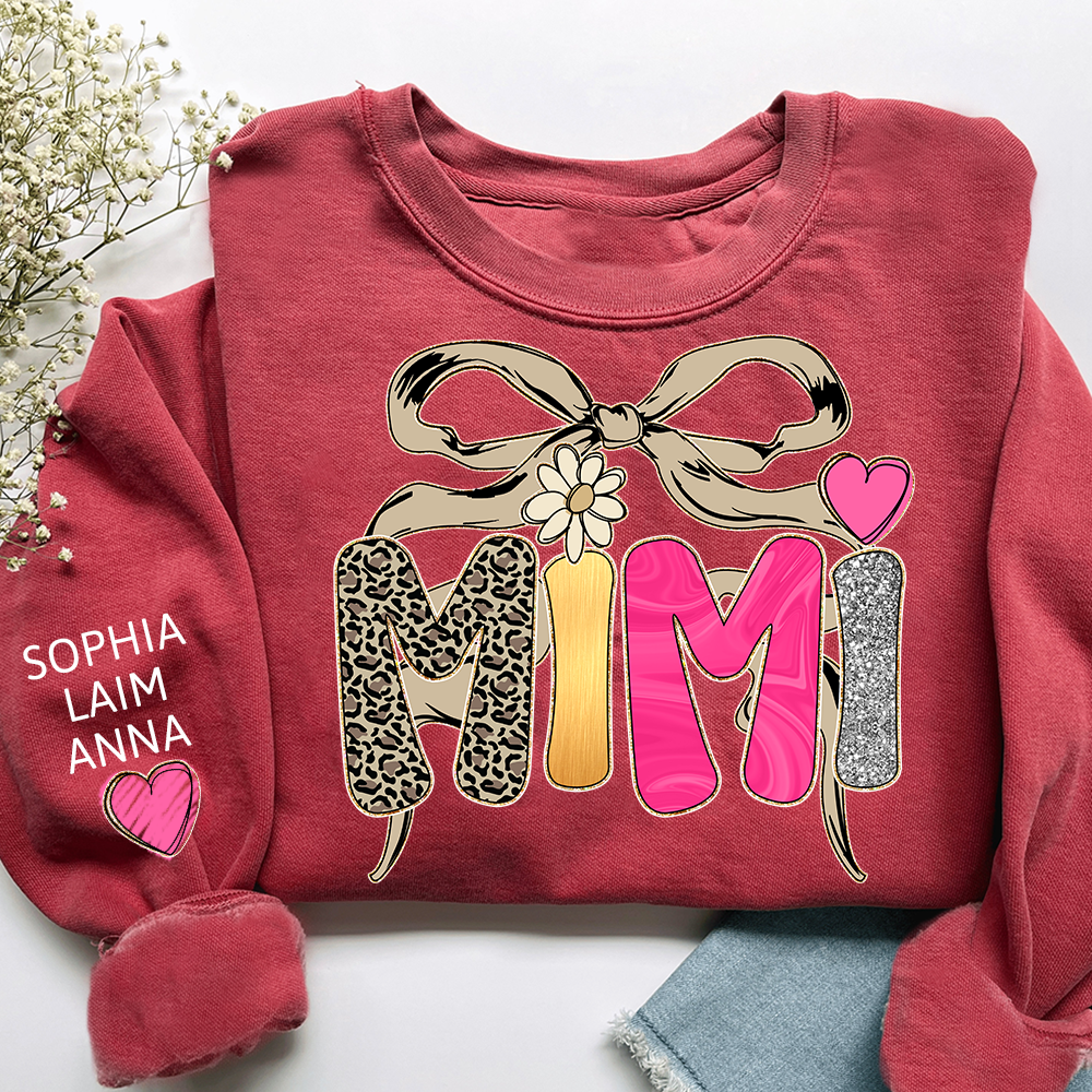 Floral Fall Style Design, Custom Mimi Gifts for Grandma and Kids