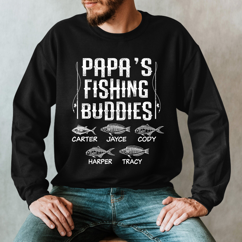 Papa's Fishing Buddies And Kids Sweatshirt