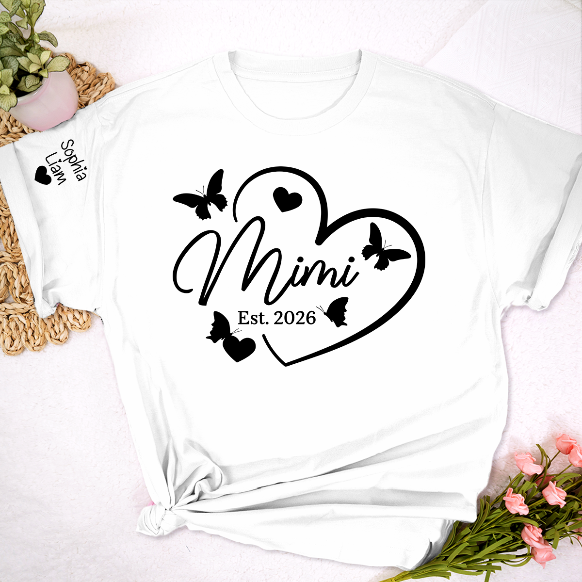 Mimi Est 2026 Shirt, Promoted to Mimi T-Shirt, New Grandma Announcement Gift for Her