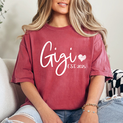 Comfort Colors® Personalized Gigi Est 2025 T-Shirt