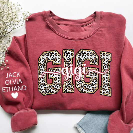 Gigi Leopard Bible Style Design, Custom Gift For Gigi And Her Grandchildren