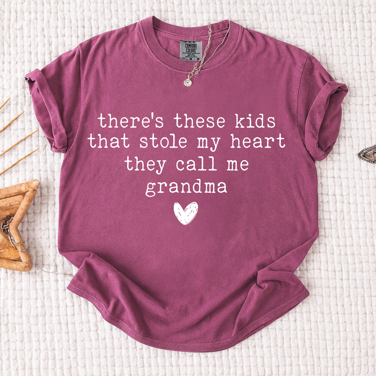 Comfort Colors® Grandma Shirt Personalized Gift For Grandma, There's these kids That Stole My Heart They Call Me Grandma