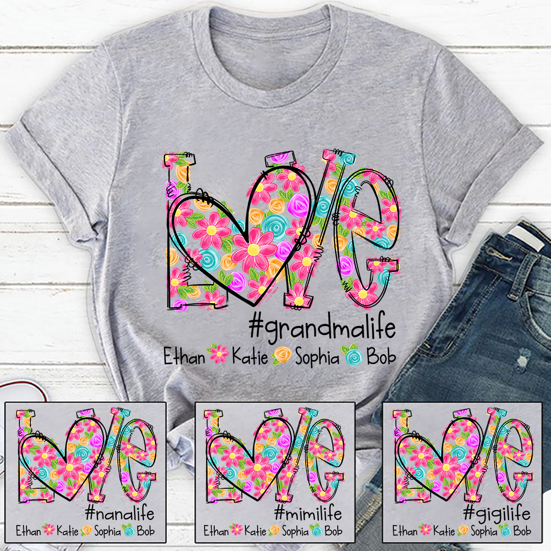 Love Artistic Colorful Gift For Grandma And Kids LTP01