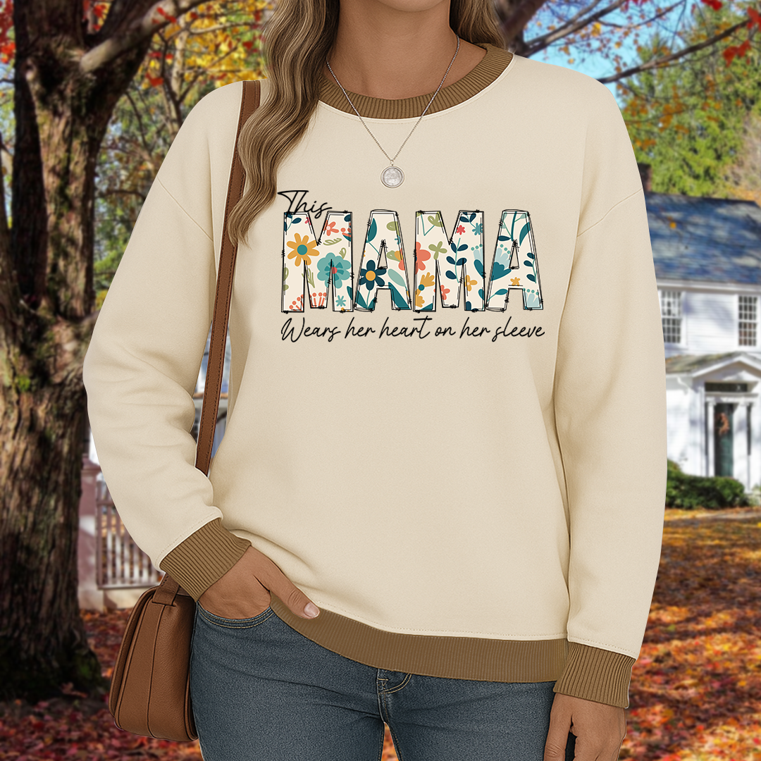 Personalized Wear Your Heart on Your Sleeve Sweatshirt MIX with Kids’ Names For Mom And Grandma Gift  Sweatshirt MIX