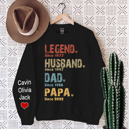 Personalized Legend Husband Dad Papa, Gift For Grandpa Sweatshirt