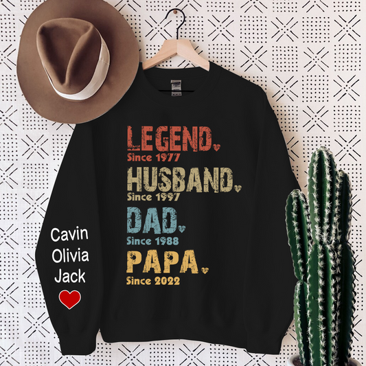 Personalized Legend Husband Dad Papa, Gift For Grandpa Sweatshirt