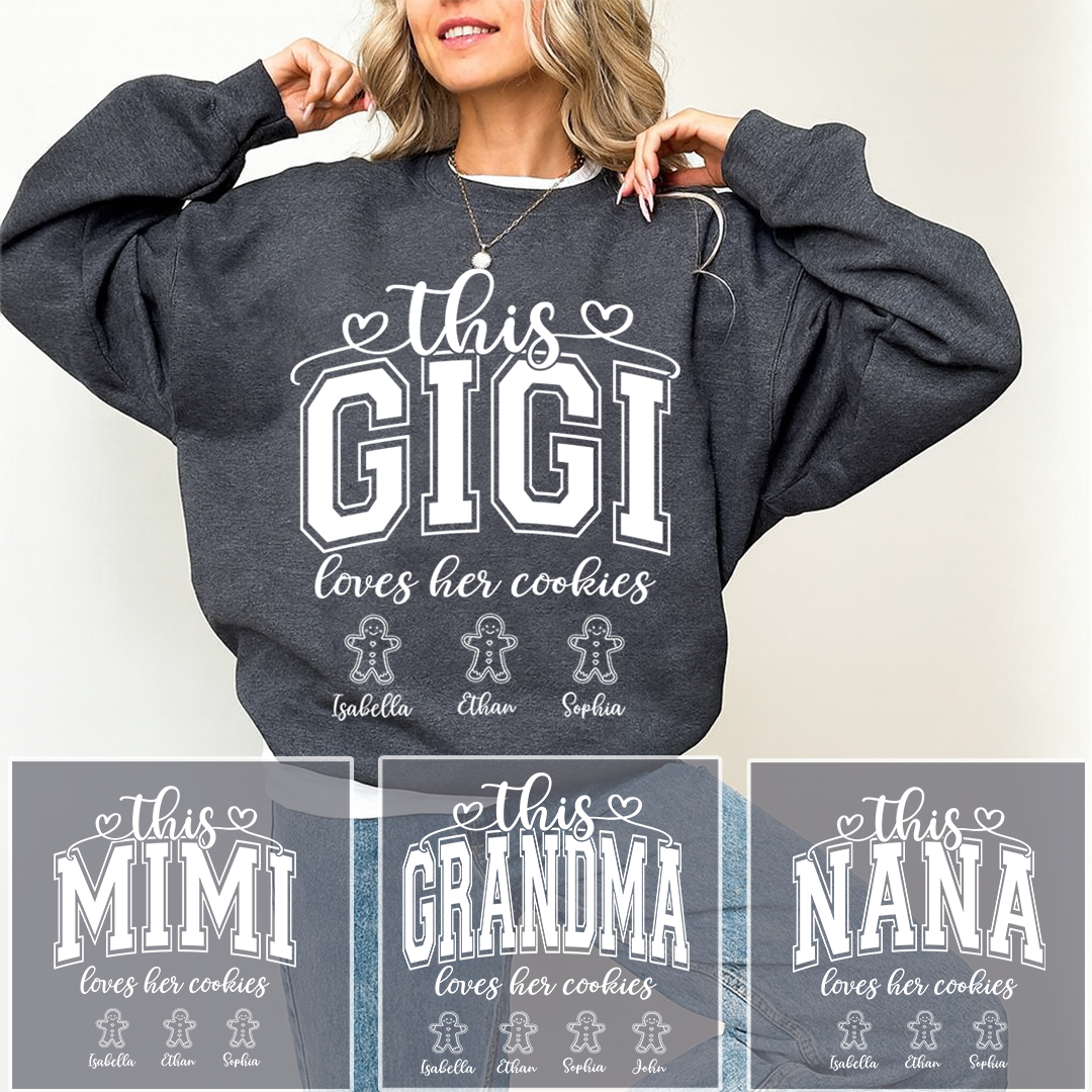Personalized This Gigi Loves Her Cookies And Grandkids Sweatshirt