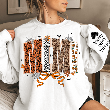 Personalized Coquette Halloween Mimi, Gift for Grandma with Leopard And Custom Name