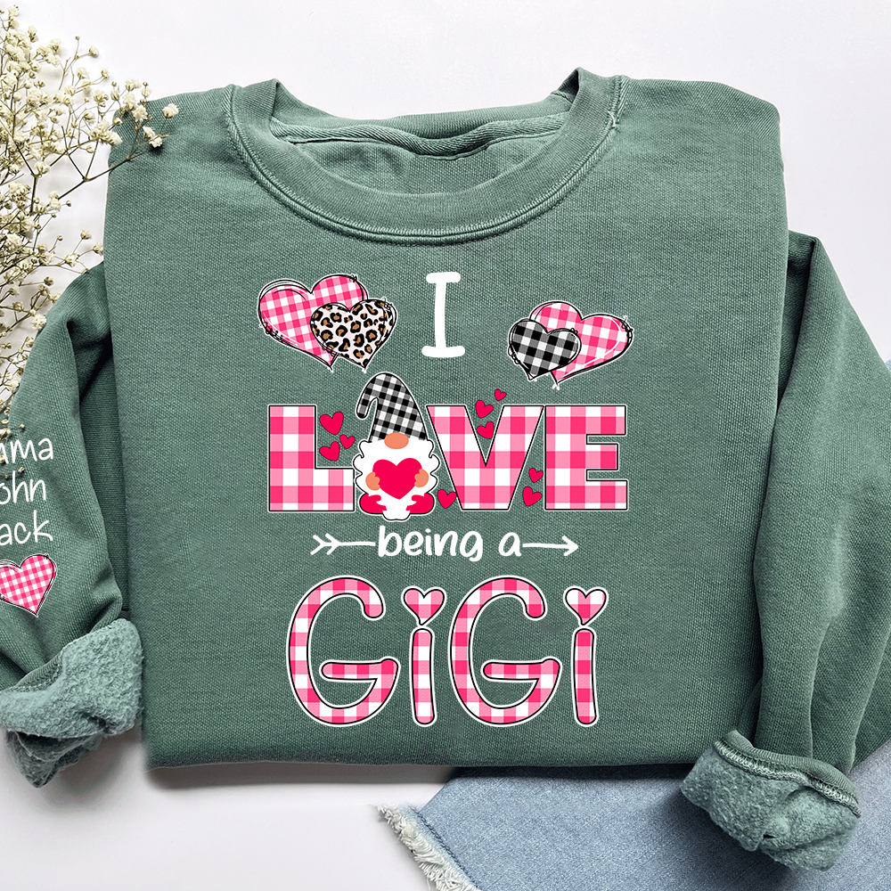 Valentine I Love Being a Gigi, For Gift Grandma And Kids