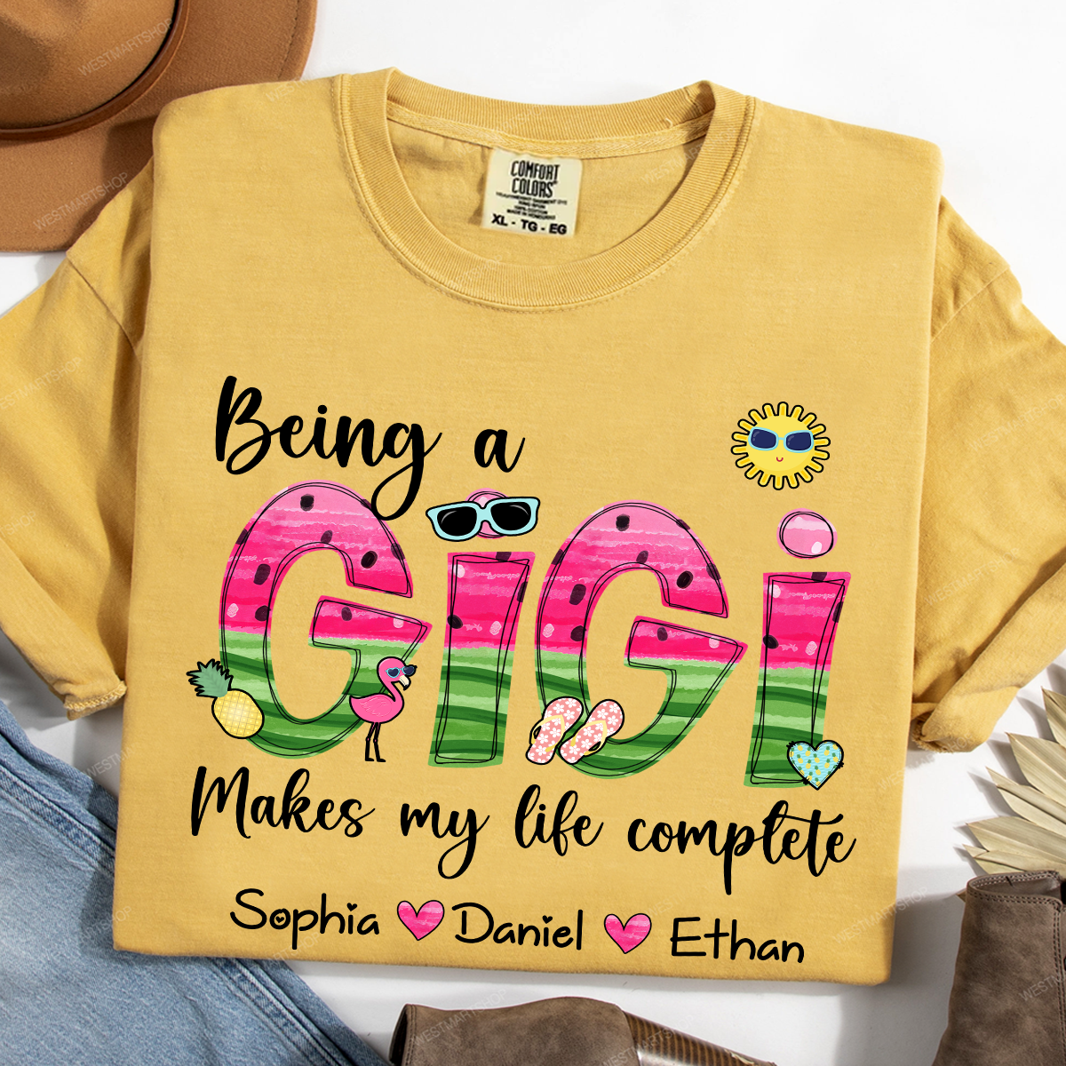 Comfort Colors® Custom Being A Mimi Makes My Life Complete Watermelon T-Shirt