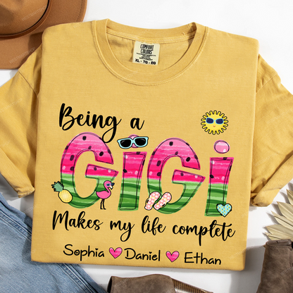 Comfort Colors® Custom Being A Mimi Makes My Life Complete Watermelon T-Shirt