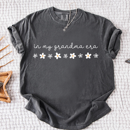 Comfort Colors® In My Grandma Era Shirt, Cute Daisy Graphic Tee for Grandma