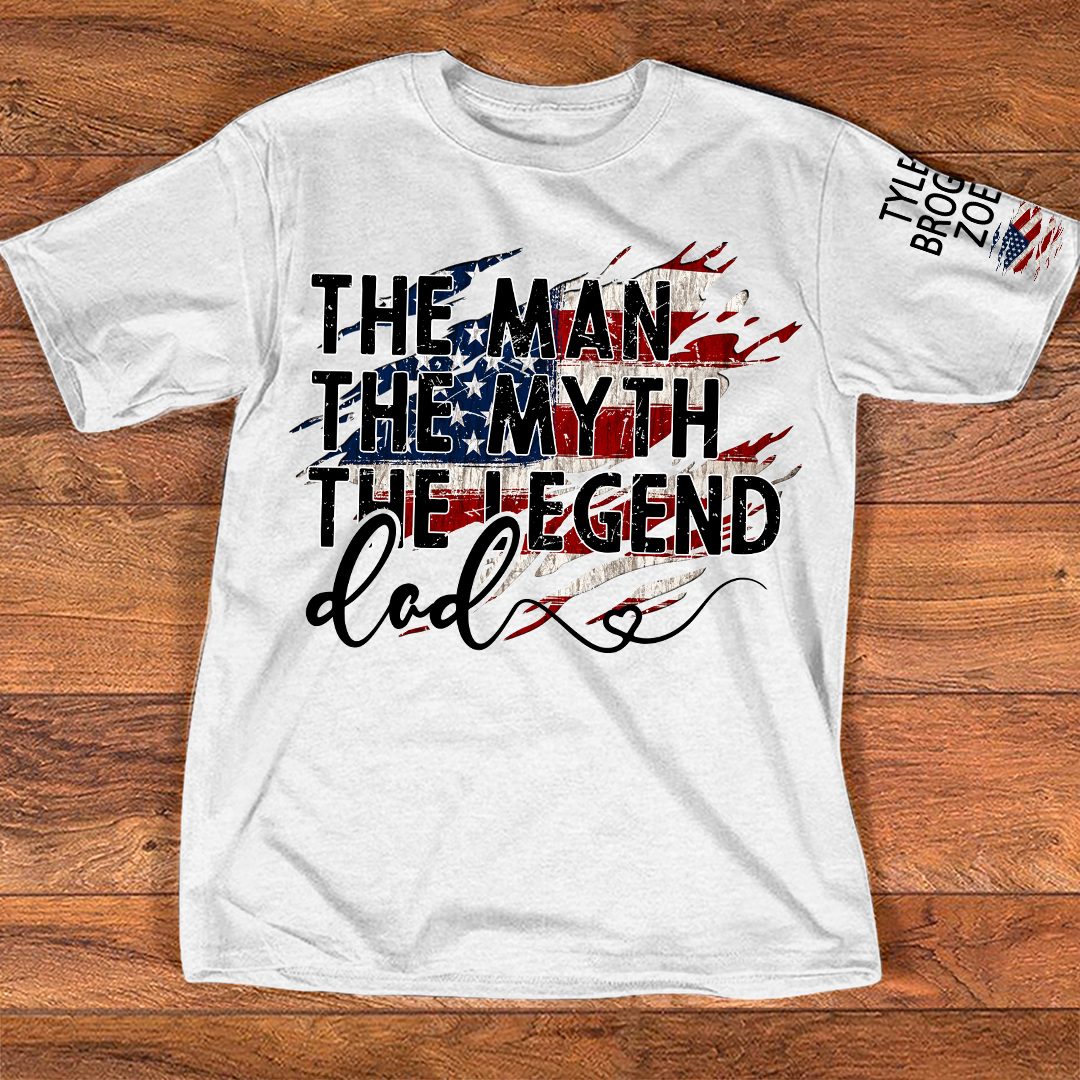 Legend Husband Dad Custom shirt, Personalized Grandpa American T-Shirt, Gifts for Dad