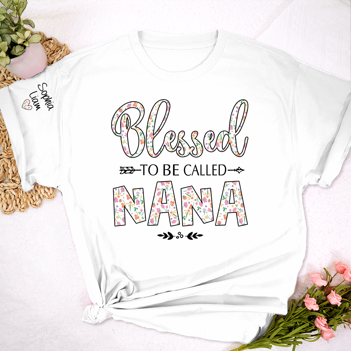Nana Shirt Blessed To Be Called Nana, Floral Grandma Tee, Meaningful Gift for Nana