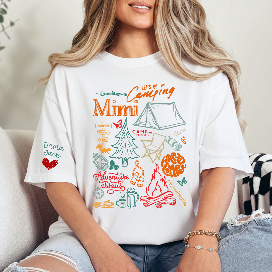 Camping Grandma T-Shirt for Mimi Lovers Adventure Outdoors Gift Tee
