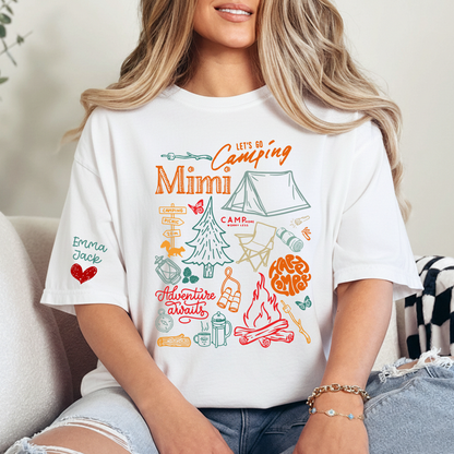 Camping Grandma T-Shirt for Mimi Lovers Adventure Outdoors Gift Tee