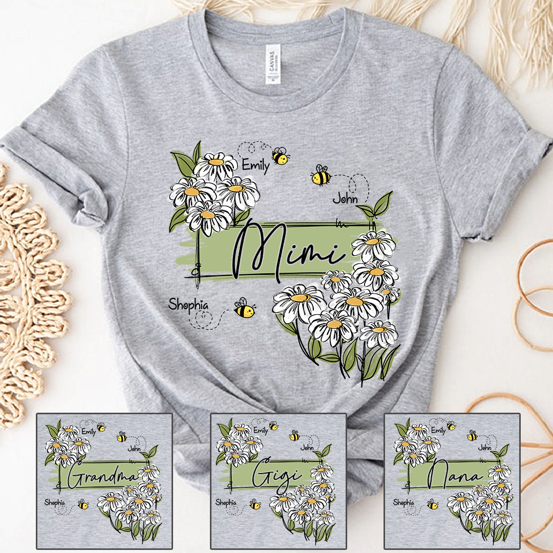 Squiggly Art Wildflowers Mimi And Bee New Kids LPT01 Shirt