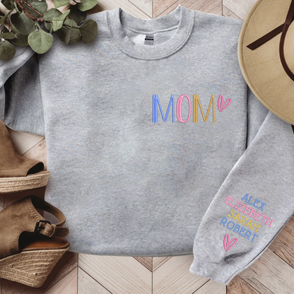 Custom Embroidered Sweatshirt, Christmas Gift for Grandma Mom Godmother Aunt Sister